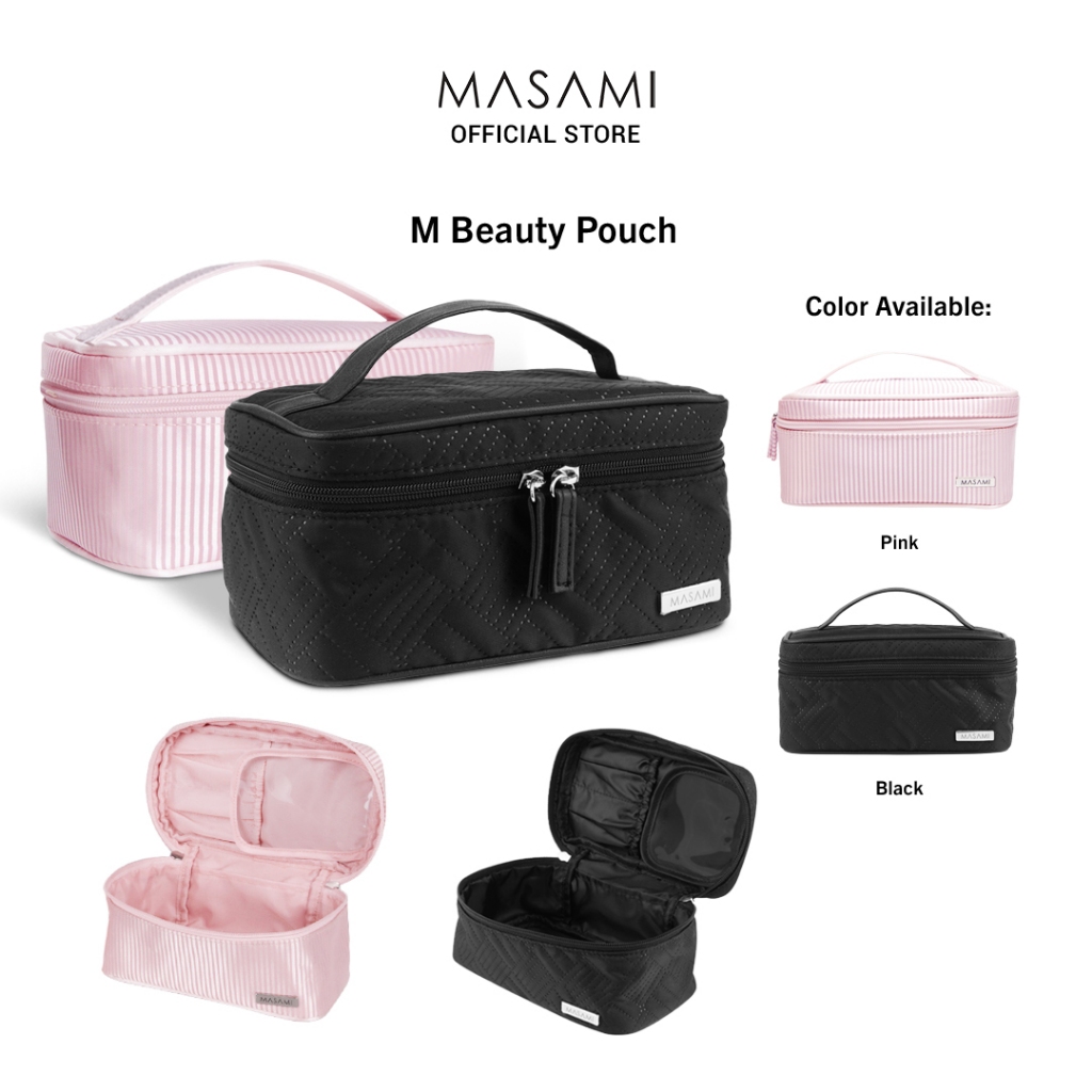 Jual Masami M Everyday Pouch In Carbon Strawberry Milk Beauty Pouch Black Bean Everyday