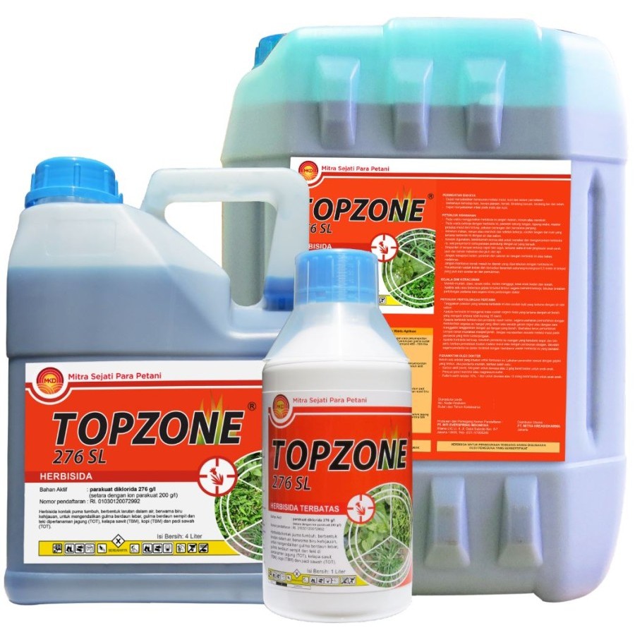 Jual Topzone 276SL 4 Ltr paraquat herbisida kontak racun rumput ...