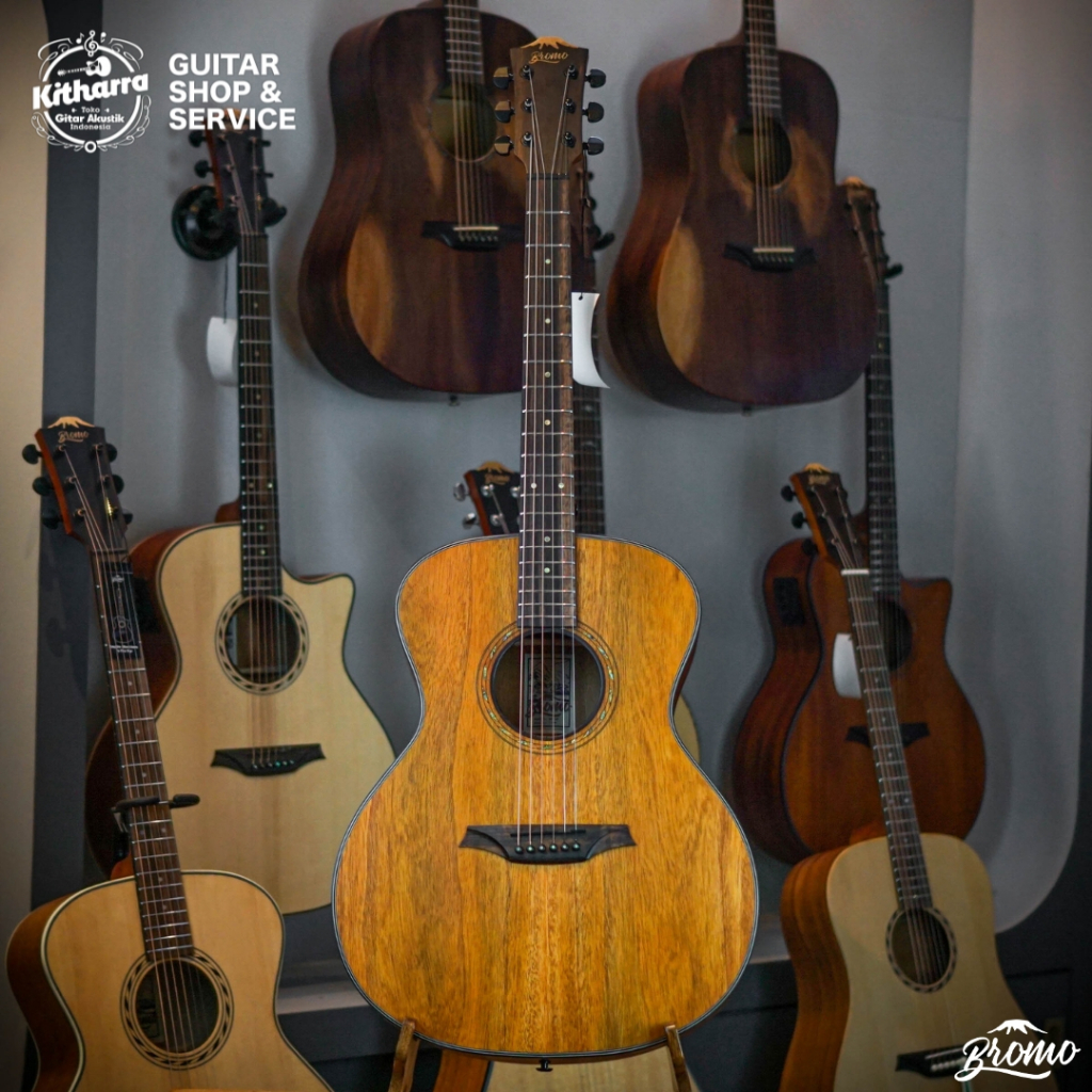 Jual Bromo Guitar | BAT2M | Tahoma Series | Solid Top Mahogany ...