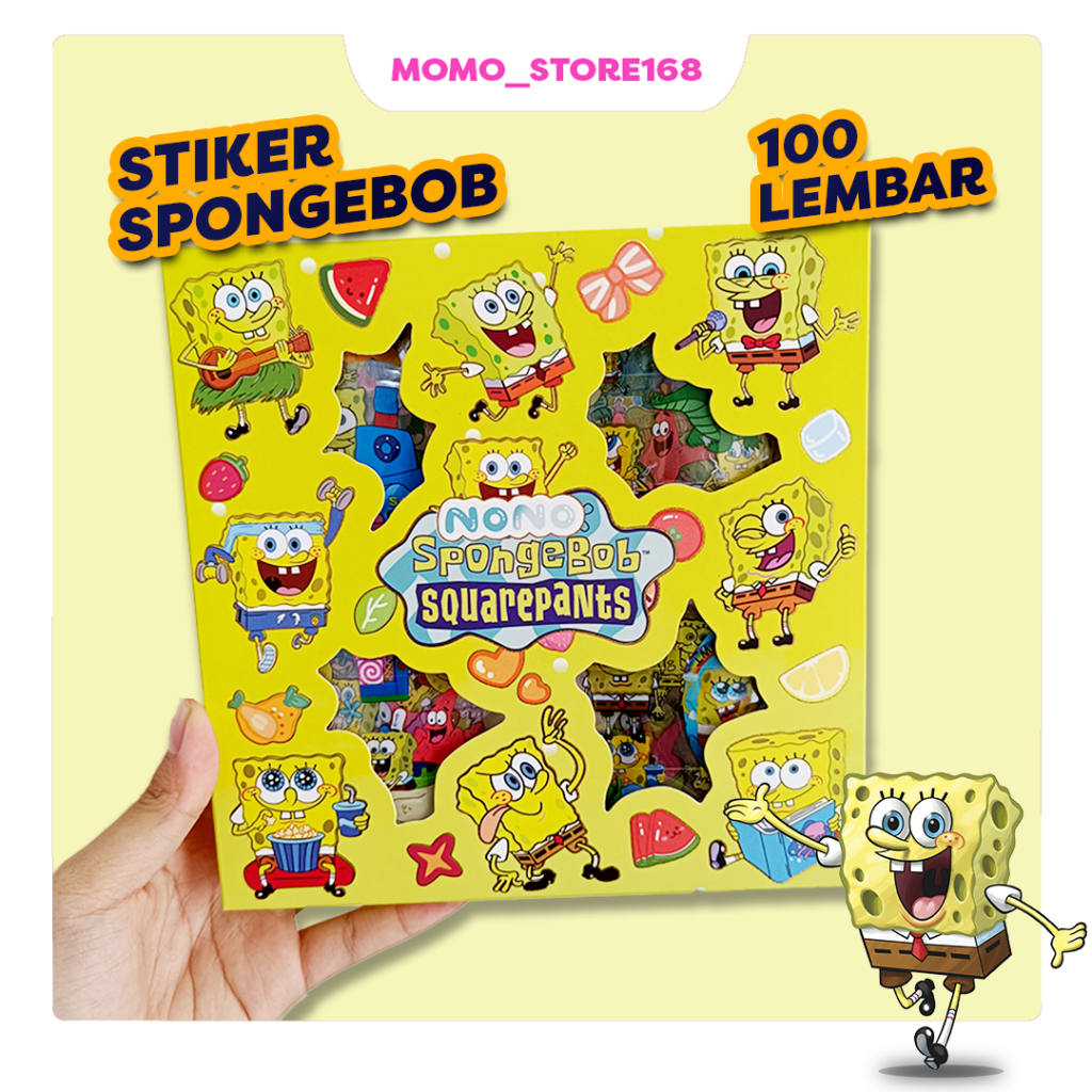 Jual Stiker Spongebob Stiker Momo Nono Cici Spongebob Waterproff