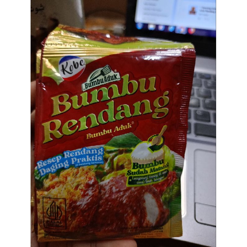 Jual 1 Renceng Kobe Bumbu Aduk Rendang Isi 10 Sachet x 20 Gr | Shopee ...
