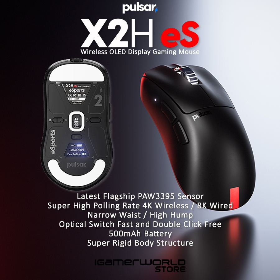 Jual Pulsar X2H eS 4K/8K with OLED Wireless Gaming Mouse | Shopee Indonesia
