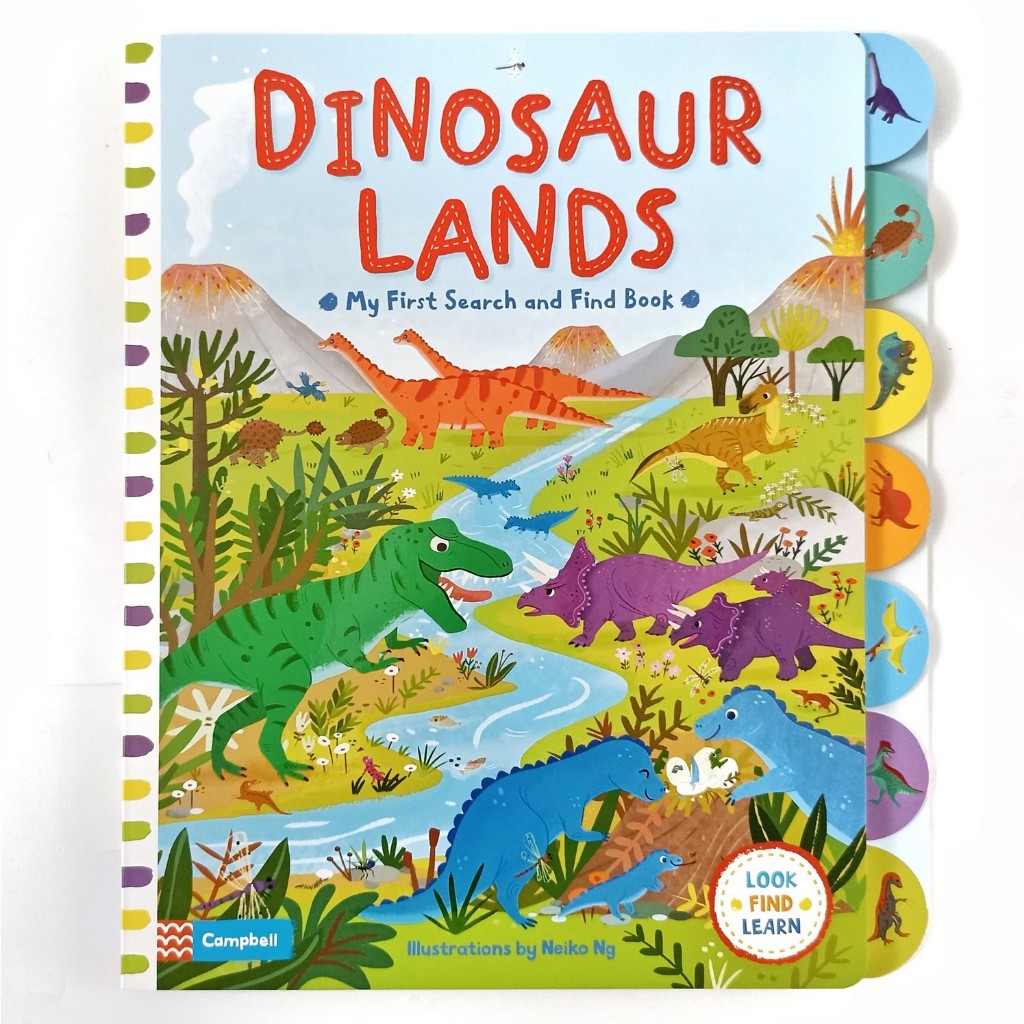 Jual ORIGINAL Campbell Dinosaur Lands My First Search and Find - Leon ...