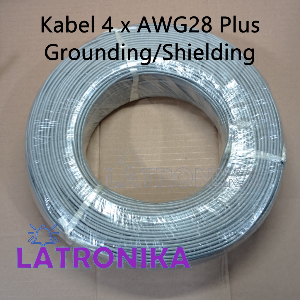Jual Kabel 4 x AWG28 Silver Tinned Cu Plus Grounding Shielding Per ...