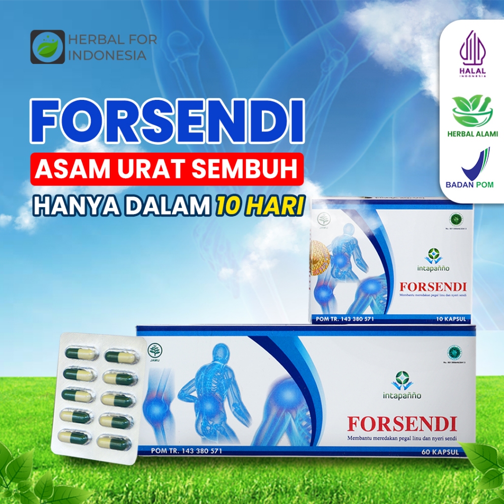 Jual FORSENDI Obat Herbal Asam Urat Rematik dan Nyeri Sendi | Shopee ...