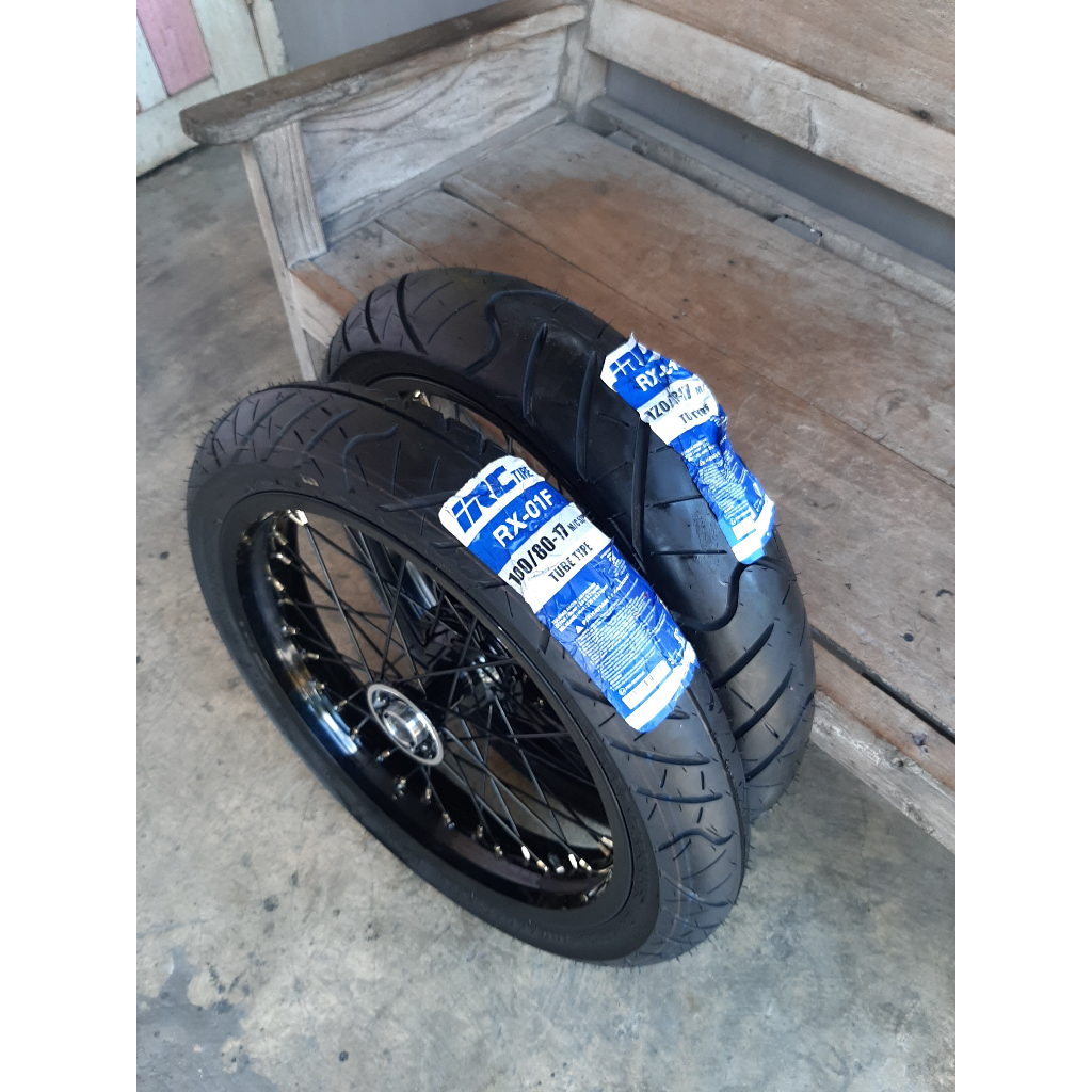 Jual Roda Set Supermoto KLX Ban IRC Baru Wheelset Sumo D-Tracker Velg ...
