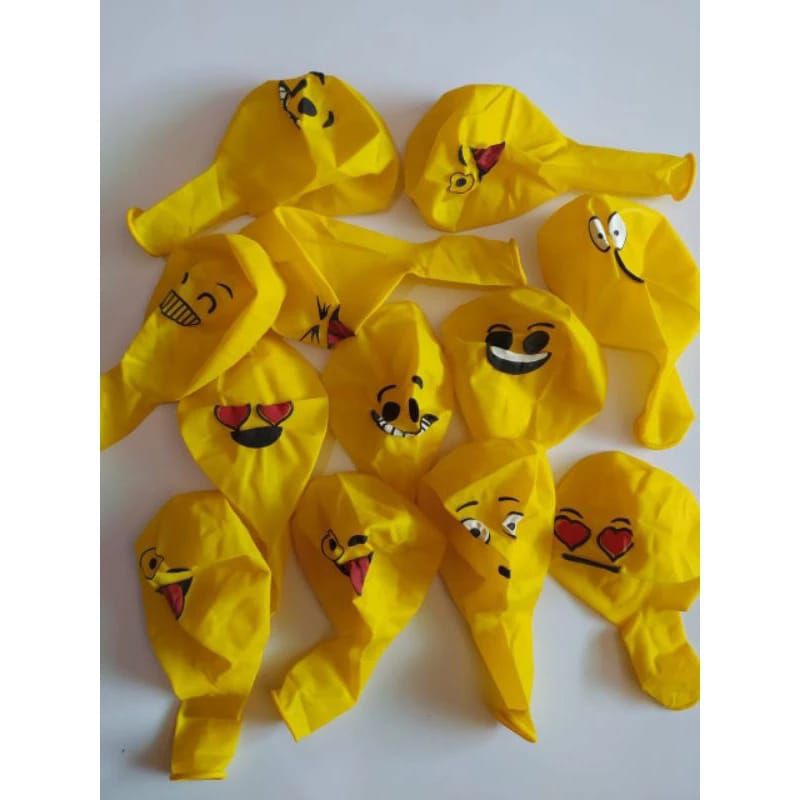 Jual BALON/EMOTICON SPECIAL KUNING 12INC 100PCS | Shopee Indonesia