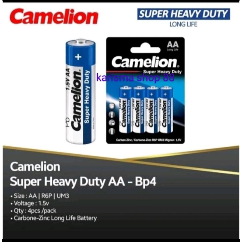 Jual Baterai Camelion AA Super Heavy Duty isi 4 pcs original / batre ...