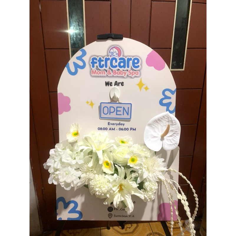 Jual Paket Komplit dengan Sticker Papan Bunga Wisuda / Flowers Box Sign ...
