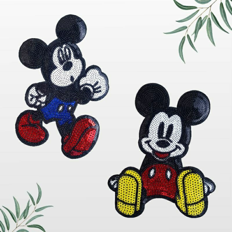 Jual Backpatch // Patch Mickey Mouse Sedang // Emblem Mickey Mouse ...