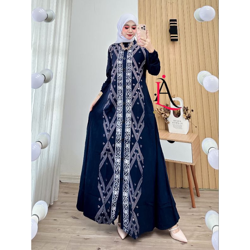 Jual Gamis Twill Rayon Ori Batik Pekalongan Full Kancing Shopee Indonesia