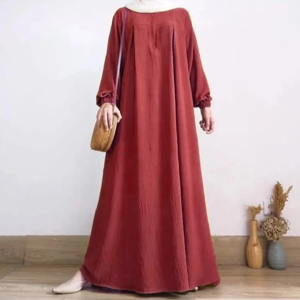 Detail bahan crinkle airflow gamis wanita