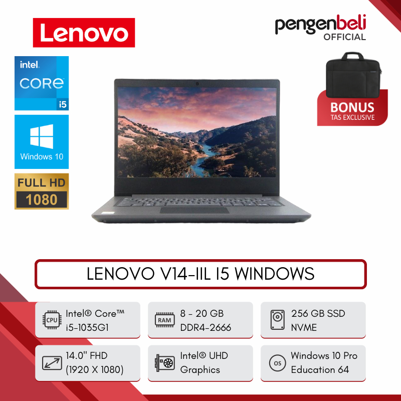 Laptop Core i5 murah spesifikasi lengkap RAM 20GB DDR4 SSD 256GB