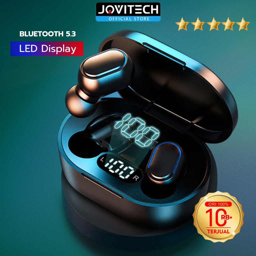 Jual Jovitech TWS Earphone Bluetooth Wireless Earbuds Digital Click ...