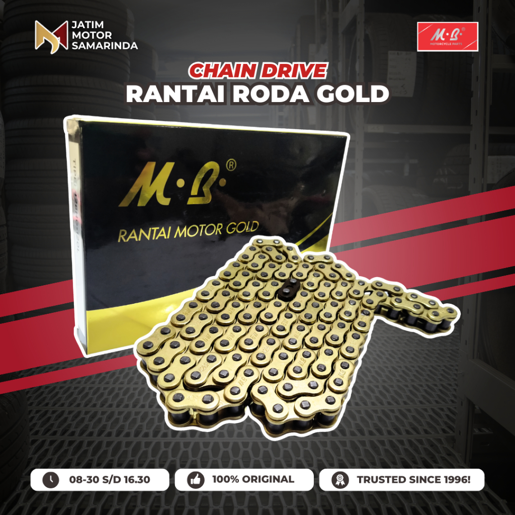 Jual MB Rantai Roda Gold Premium Original 428 428H 100 110 112 120 128 ...