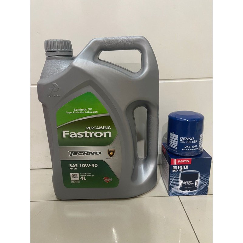 Jual Paket Fastron 4 liter 10W-40 dan filter oli DENSO DXE-1001 ...