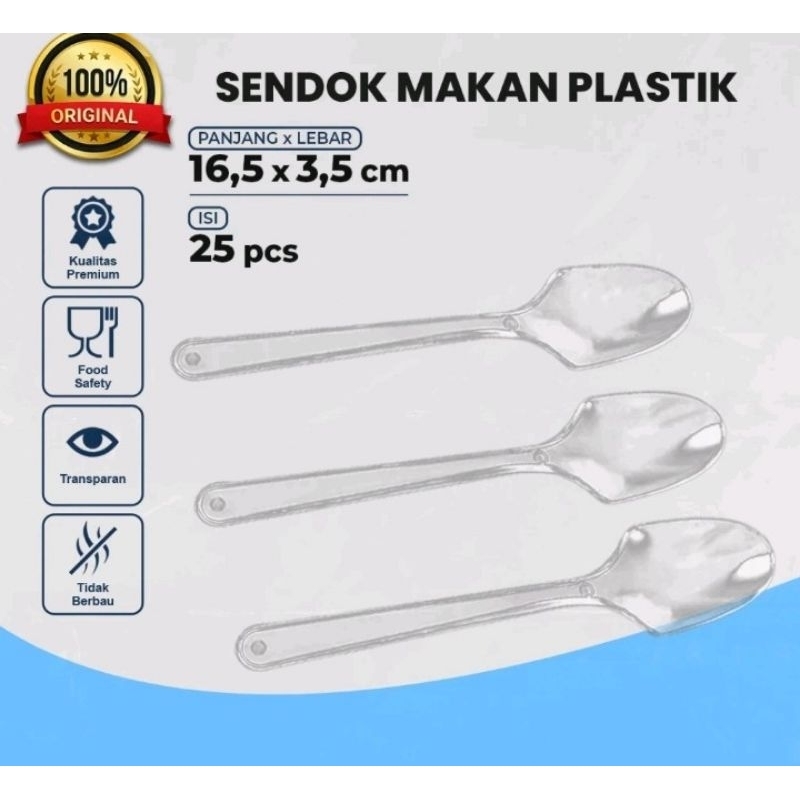 Jual Sendok Makan Plastik Bening And Garpu Makan Plastik Bening Br 1pack