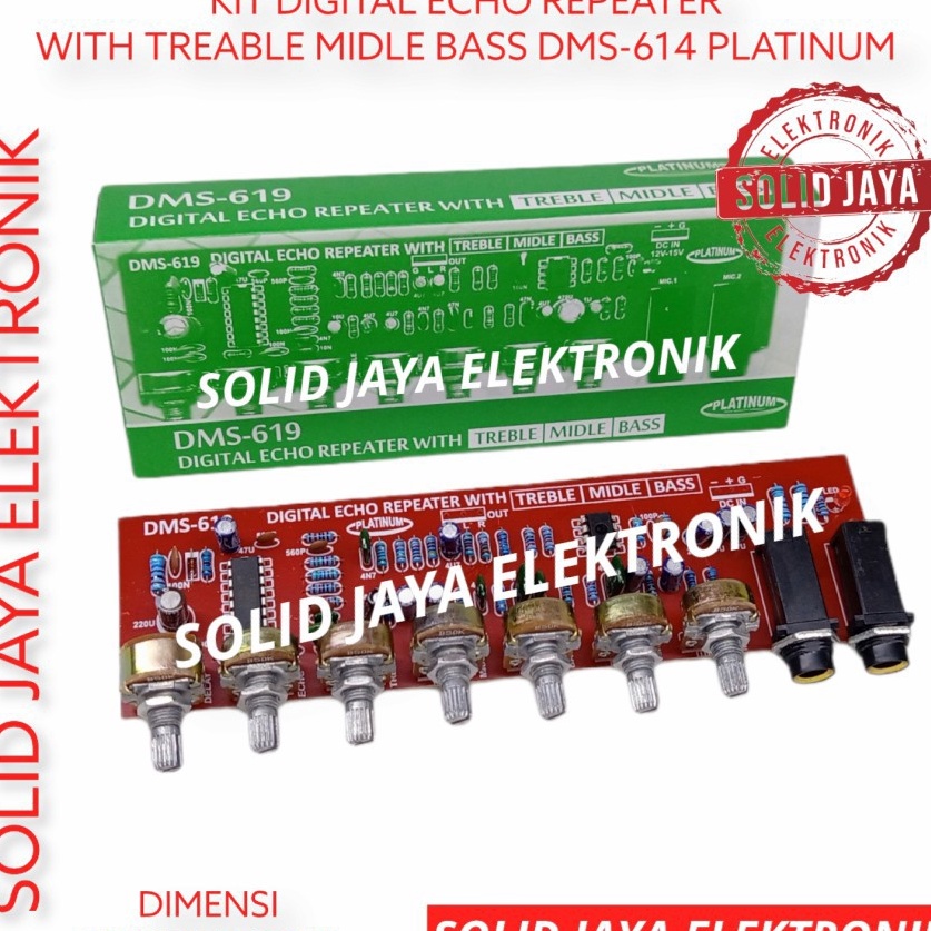 Jual rZ KIT DIGITAL ECHO REPEATER PLUS TREABLE MIDLE MIDDLE BASS MIC