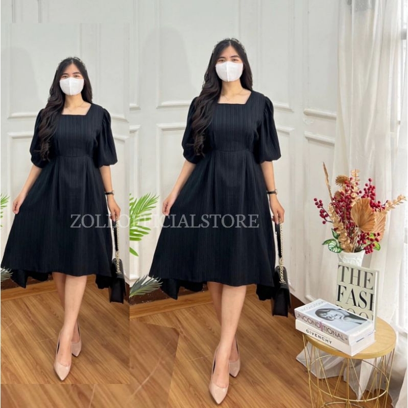 Jual Cod Dress Wanita/Midi Dress Korea/Dress Fashion Wanita Korean ...