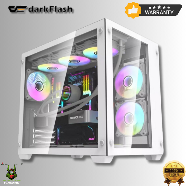 Jual casing pc Darkflash C285 ATX/MATX/ITX WHITE | Shopee Indonesia