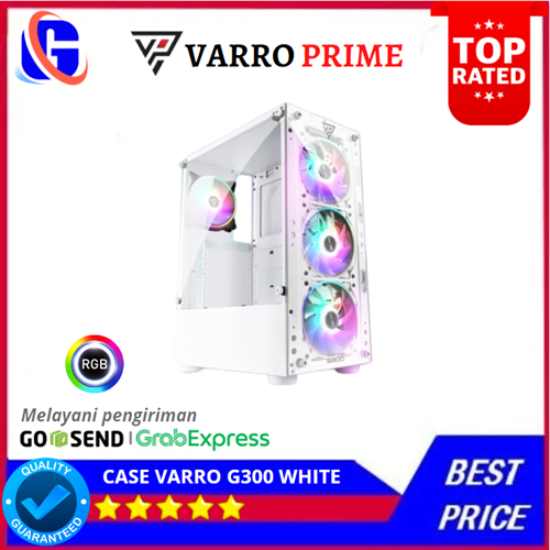 Jual CASING GAMING VARRO PRIME NUCLEAR G300 + 3 FAN RGB - Hitam ...