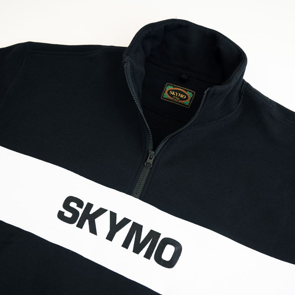 Jual Skymo Apparel Half Zipper Brighton Black | Shopee Indonesia