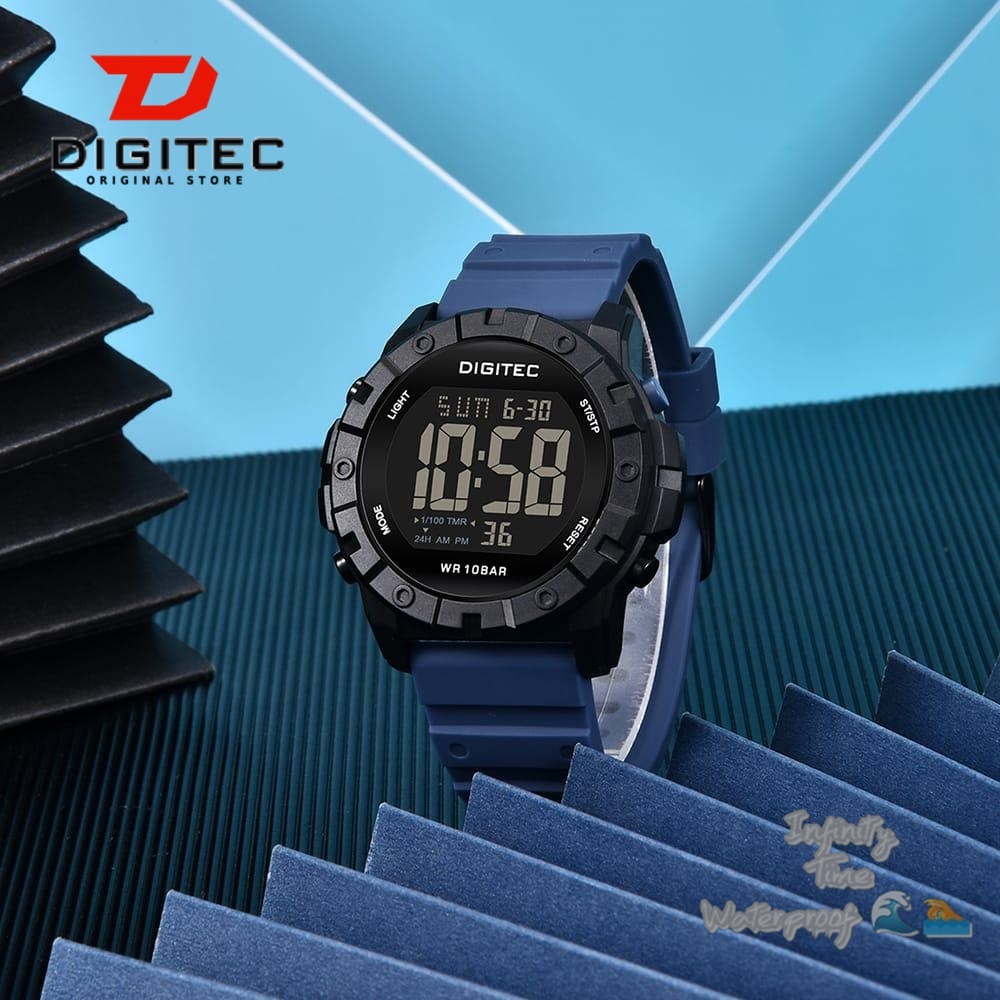 Jual Jam Tangan Cowok Digitec DG5201T 5201 Strap Rubber Digital 