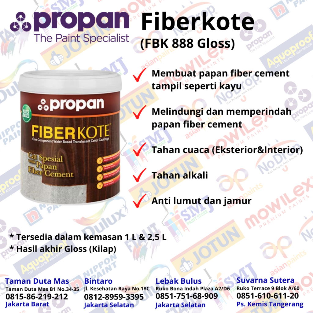 Jual Cat Papan Fiber Semen Grc Conwood Propan Fiberkote Fbk Gloss Doff 1 Liter Shopee Indonesia 3718