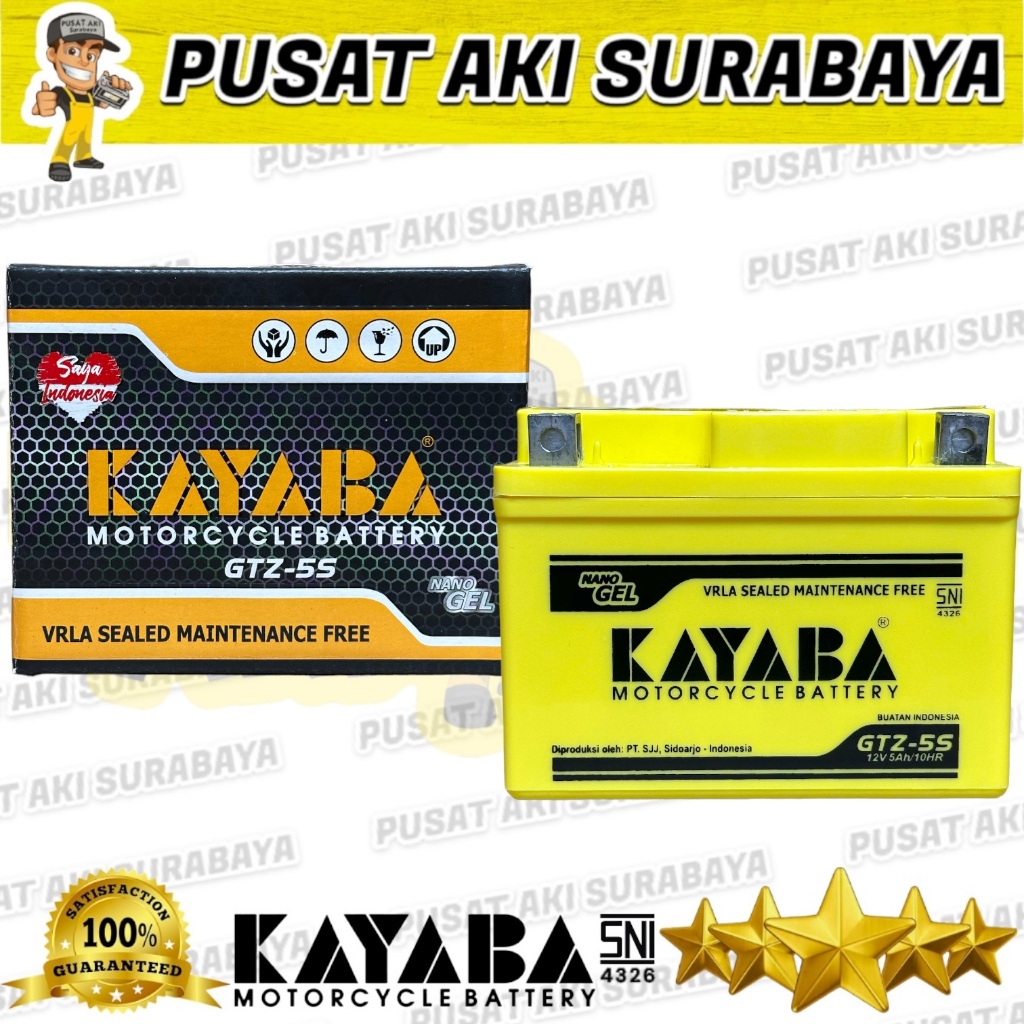 Jual Accu Kayaba Gtz5s Aki Kering Motor Honda Beat Vario Supra Scoopy