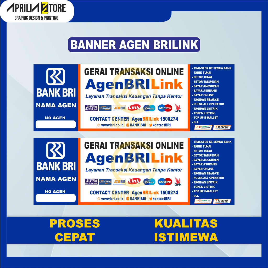 Jual Spanduk / Banner Agen Brilink Bank BRI New | Shopee Indonesia