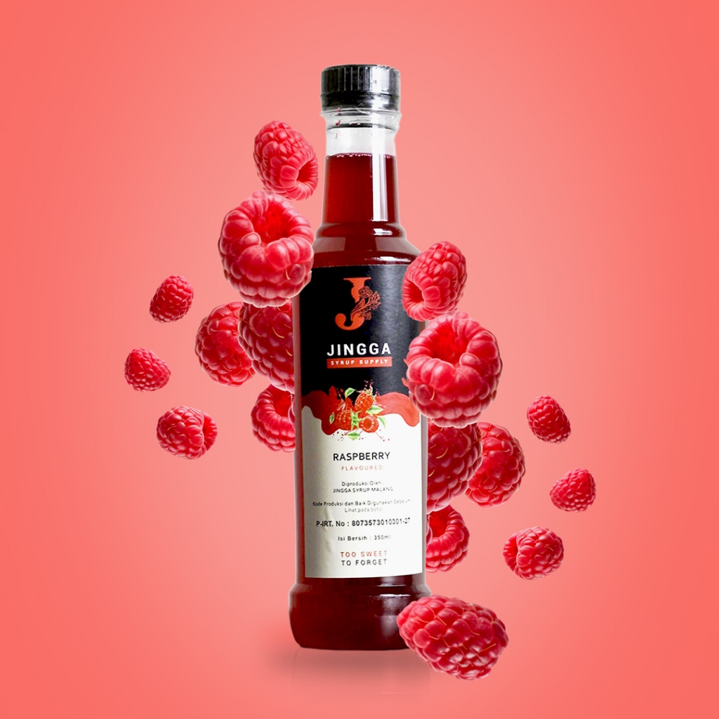 Jual JINGGA Raspberry Syrup 350 ml Sirup Flavor Frambozen Untuk