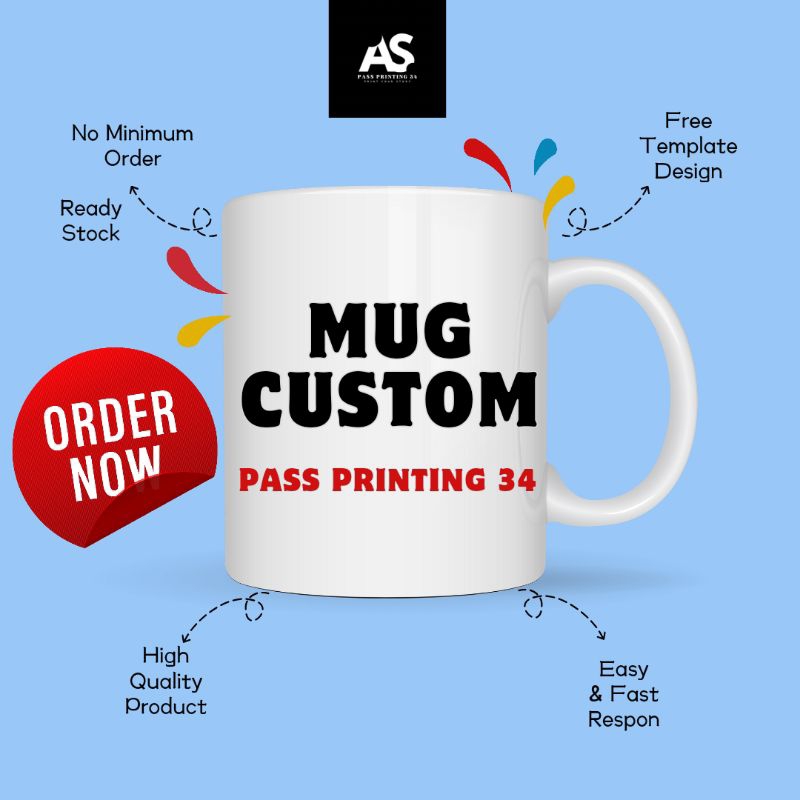 Jual TANPA PO - CUSTOM MUG GELAS DESIGN BEBAS / CUSTOM MUG GELAS MURAH ...