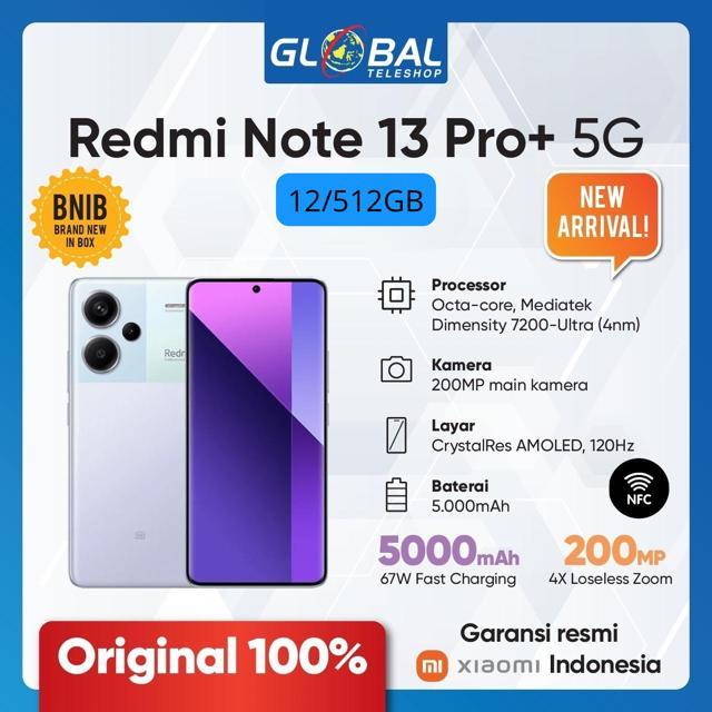 Jual Xiaomi Redmi Note 13 Pro Plus 5G (12/512GB) - Garansi Resmi Xiaomi ...