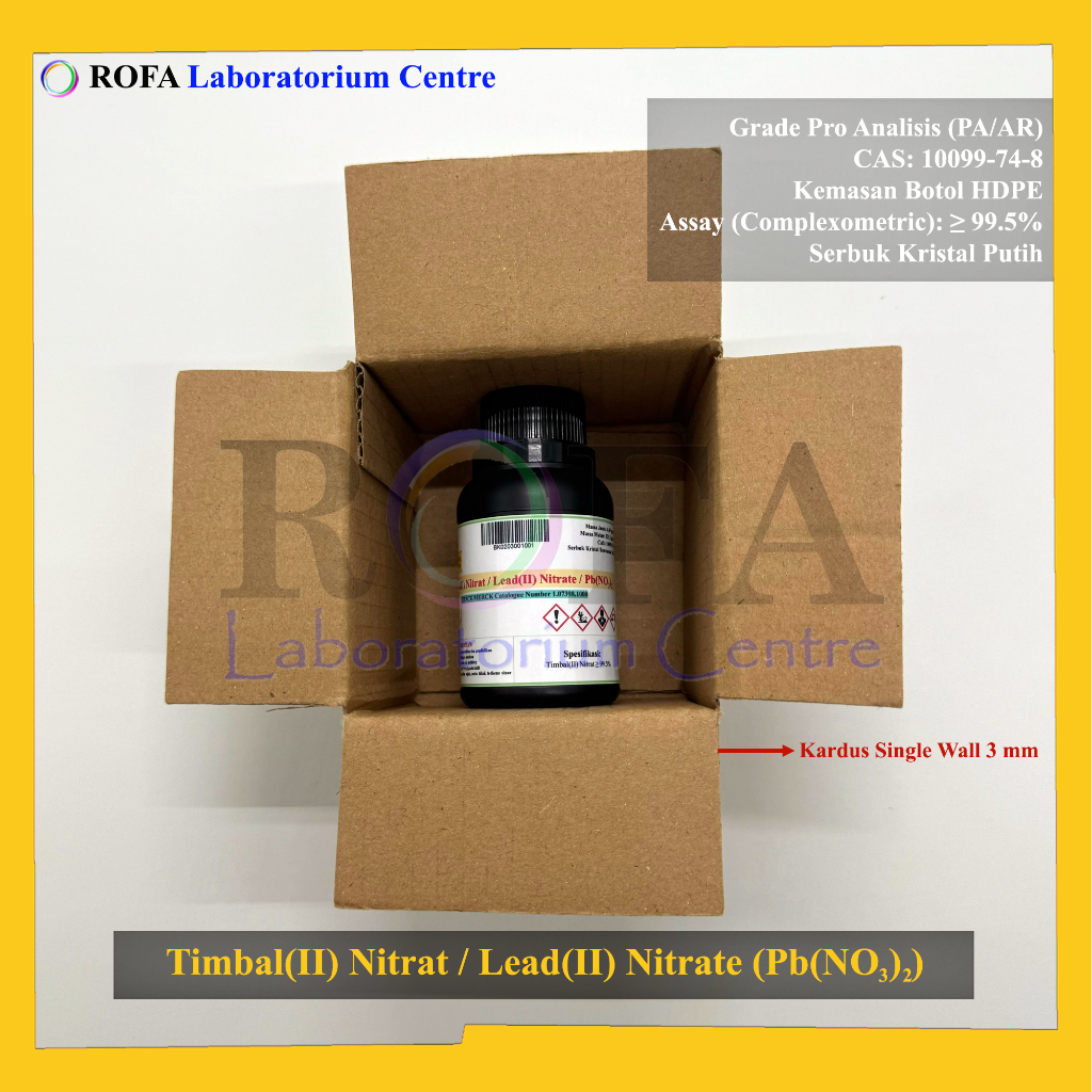 Jual Timbal(II) Nitrat / Lead(II) Nitrate / Pb(NO3)2 Pro Analisis ...