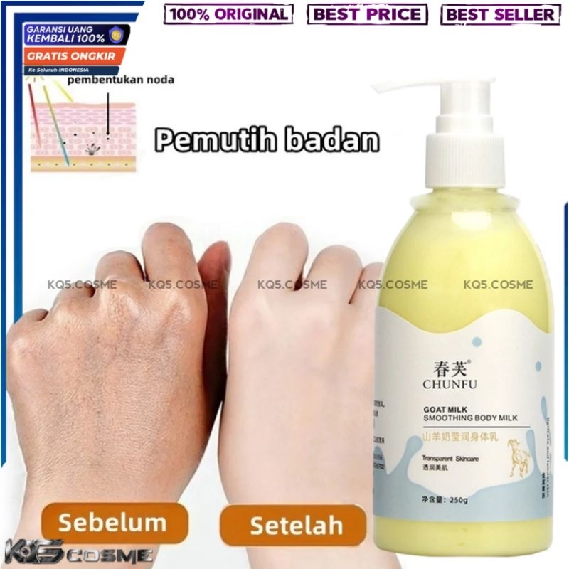 Jual ASLI CHUNFU Goat Milk Whitening Body Lotion Pemutih Kulit Badan Hand Body Susu Kambing