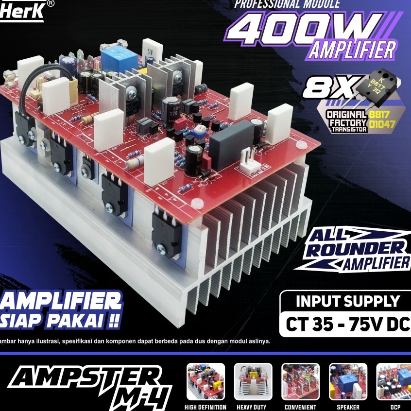 Jual TPm KIT AUDIO AMPLIFIER AMPSTER M4 M4 M 4 4W 4 WATT HERK POWER ...