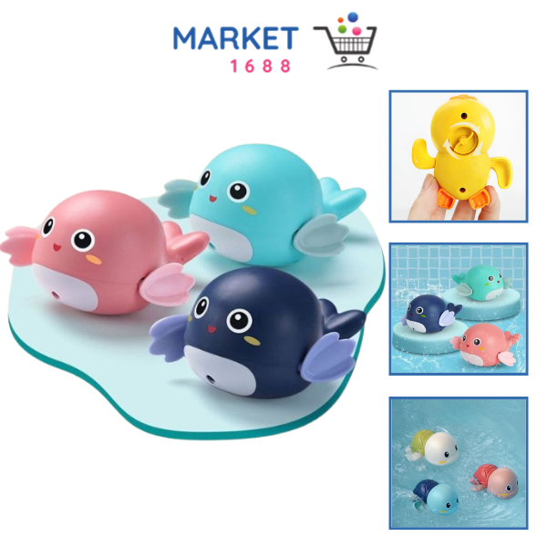 Jual Market1688 Mainan Mandi Anak Bayi Bentuk Kura Kura Paus Lumba ...