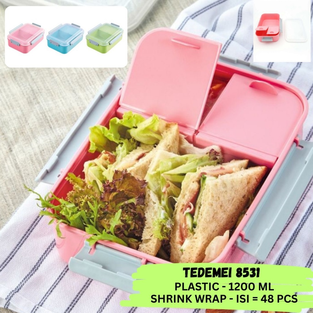 Jual Ririk Store - Lunch Box 8531 Kotak Makan 3 Sekat Kapasitas 1200ml ...