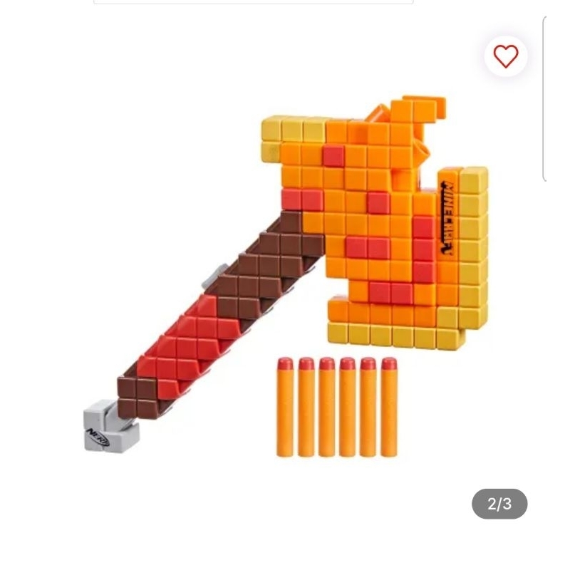 Minecraft Dungeons NERF blaster hache Firebrand - La Boutique du Sorcier