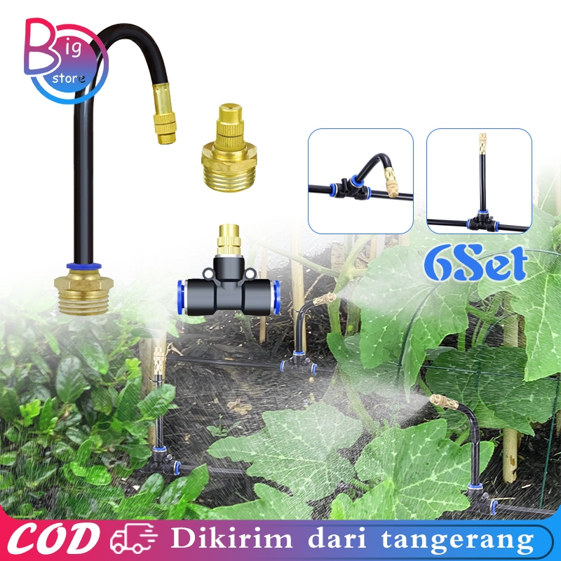 Jual 6set 8mm Flexible Micro Sprayer Mist Sprayer Tanaman Konektor Slip ...