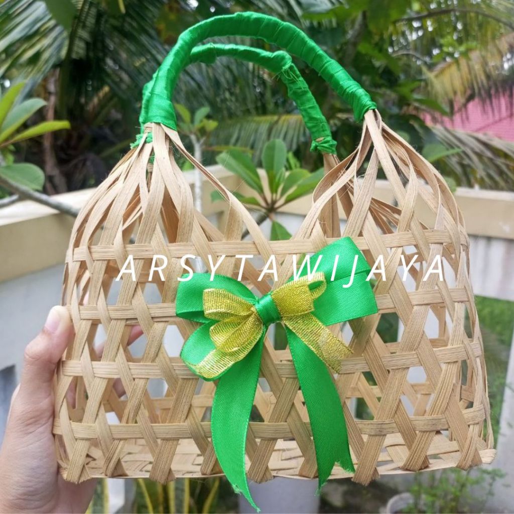 Jual Keranjang Bambu Parcel Idul Fitri Keranjang Bambu Anyaman Rapih Keranjang Hampers 1485