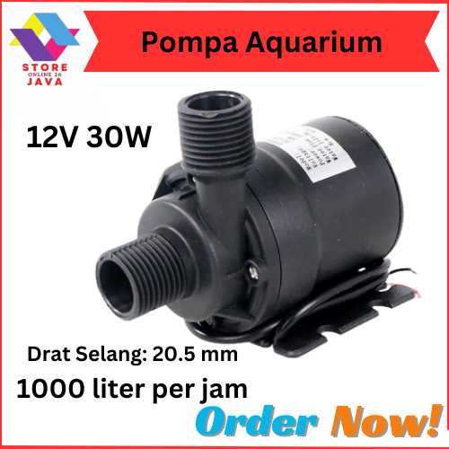 Jual Pompa Air Mini Aquarium Brushless DC 12V 30W Pump Submersible ...