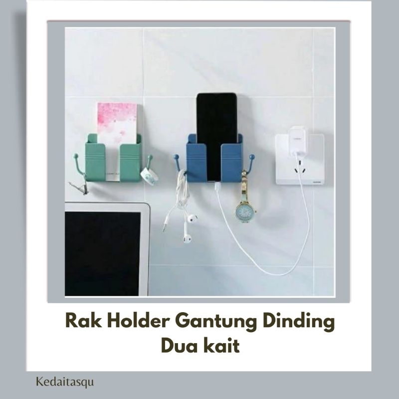 Jual Rak Charger Holder Tempel Dinding Rak Gantungan Hp Dua Kait Shopee Indonesia