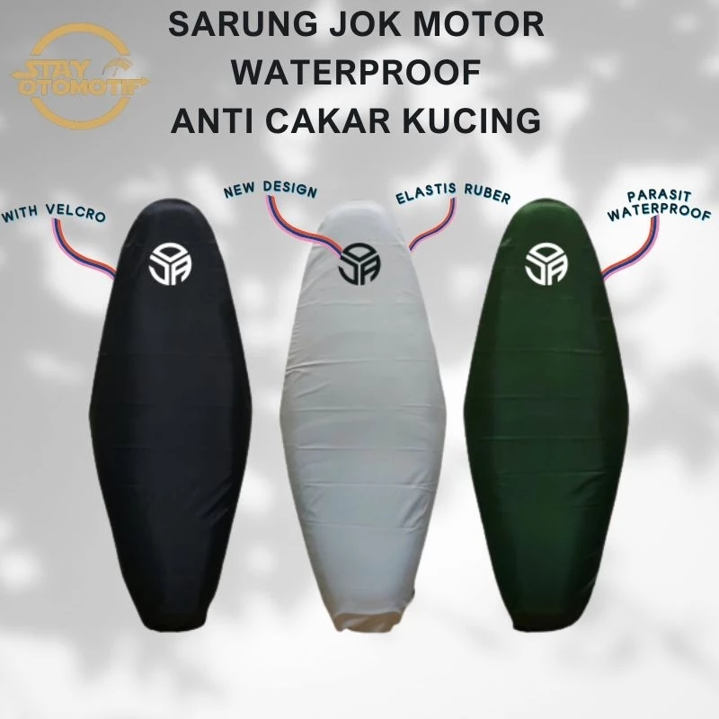 Cover sarung jok motor waterproof anti cakar kicing