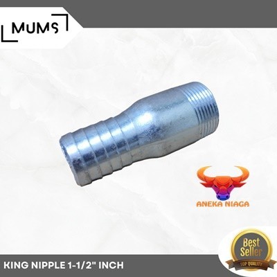 Jual AN-King Nipple 1 1/2 Inch Nepel Selang Galvanis Sambungan Pipa Npt ...