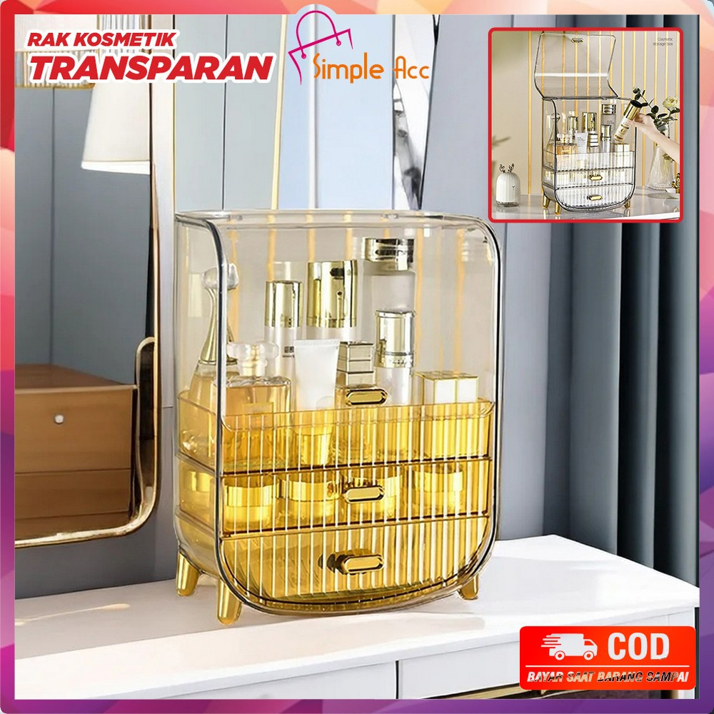 Jual DO-K168 Rak Kosmetik dengan Laci Anti Debu Tempat Makeup Skincare ...