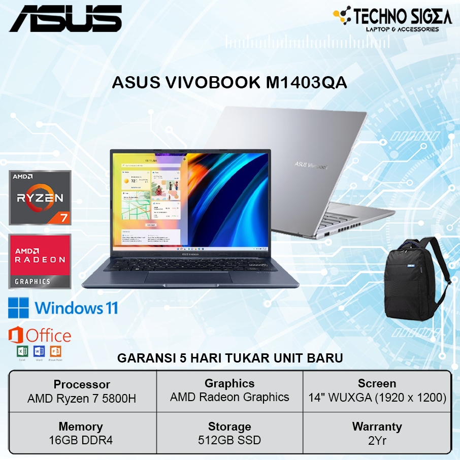 Jual Asus Vivobook 14x M1403qa Ryzen 7 5800h 16gb 512gb 140 Wuxga Shopee Indonesia 5664