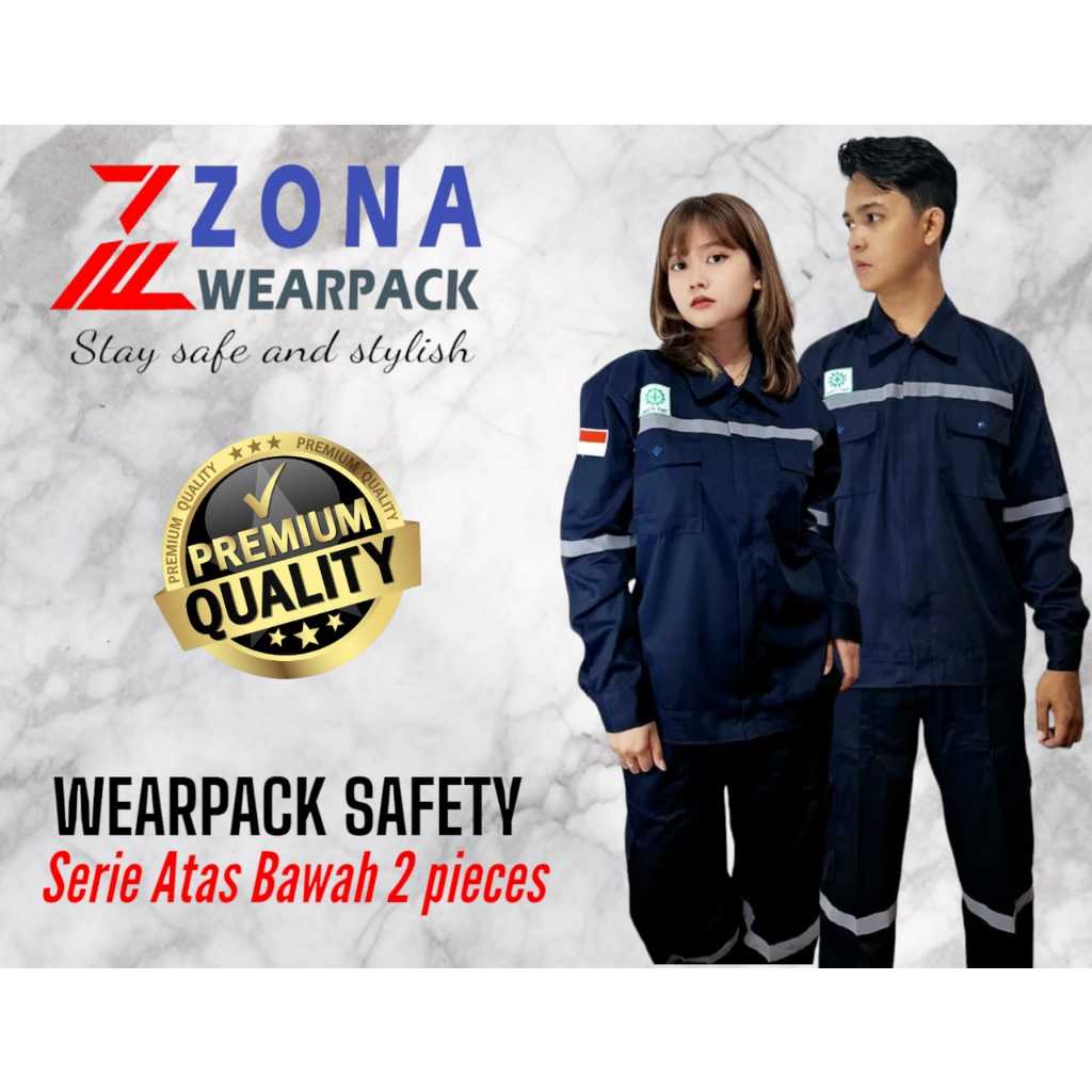 Jual Wearpack safety setelan seragam kerja proyek Warna POLOS full ...