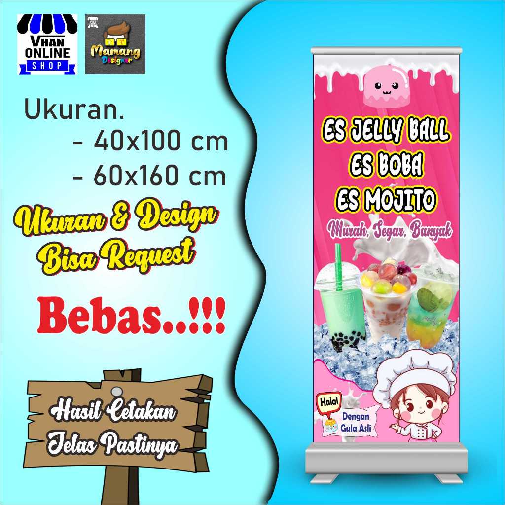 Jual Spanduk, Banner, Mmt Es Jelly Ball, Es Boba, Es Mojito, Keren ...