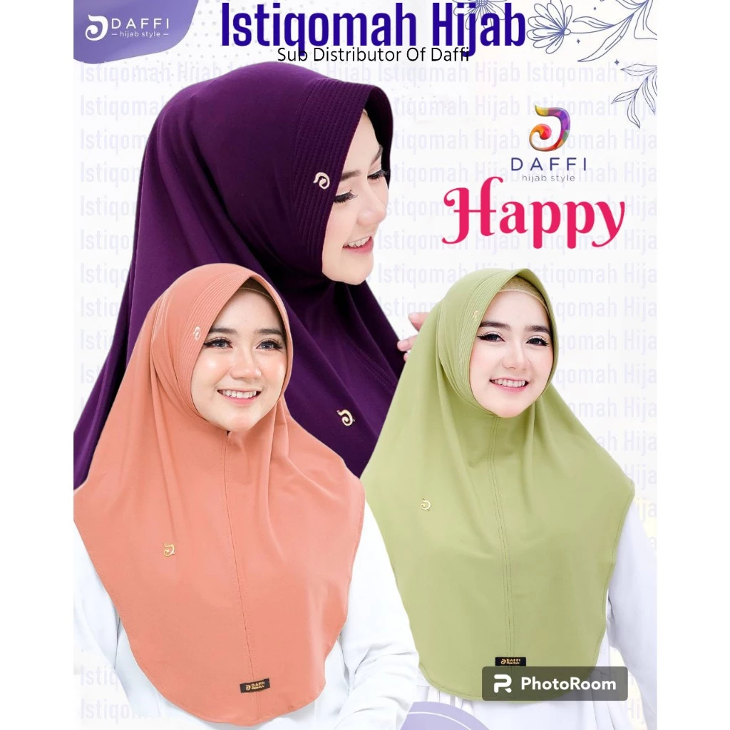 HAPPY Daffi Hijab Instan Bergo Jilbab